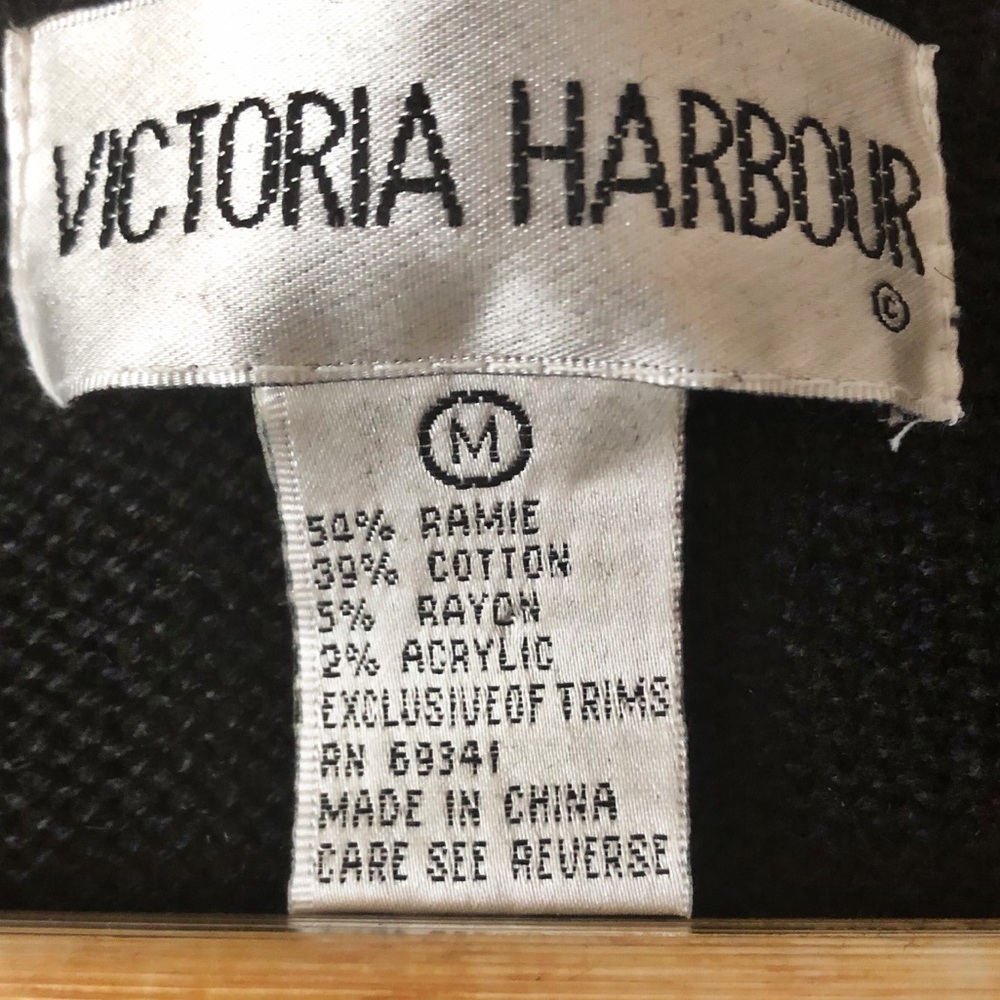 Vintage 90s Victoria Harbour Cat Cardigan Whimsigoth Cottagecore Soft Knit Sz M - Picture 10 of 13